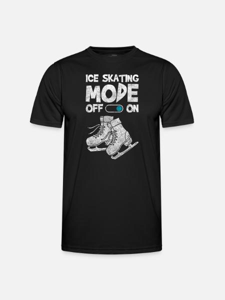 Eisläufer Cool Sportlich - Männer Funktions-T-Shirt - Schwarz