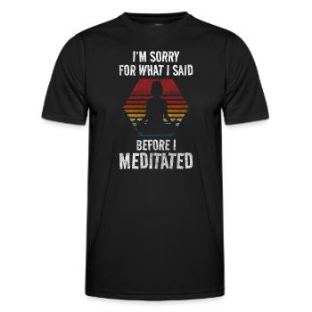 Conscience de la méditation Om - T-shirt sport Homme - noir - Devant - AI Model Male 178 dark (178cm)