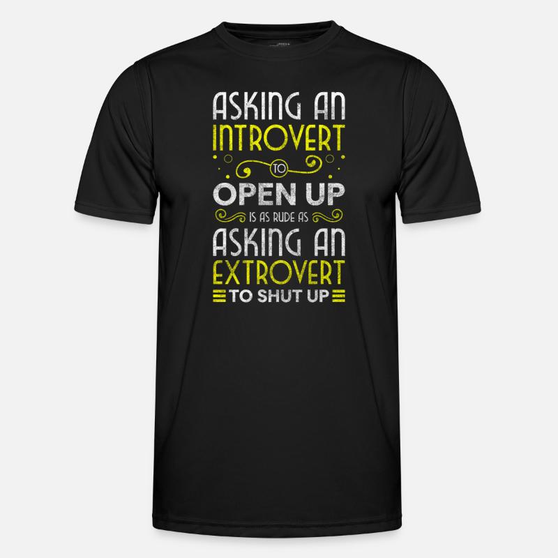 Introvert Human Alone Single - Men's Functional T-Shirt - black