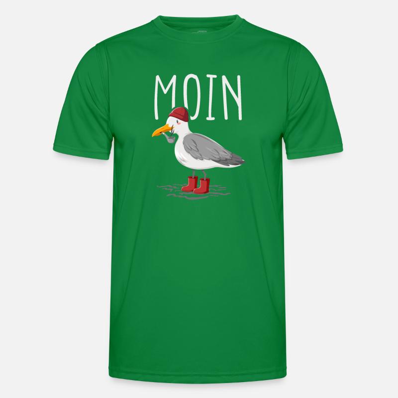 Moin Möwe Seemann Männer Funktions-T-Shirt