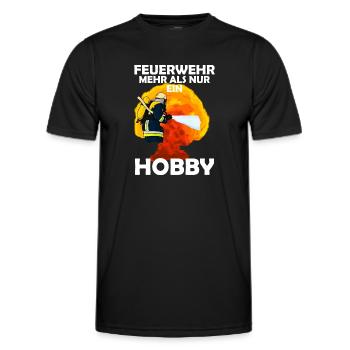 Feuerwehr Freiwillige Feuerwehr Hobby Feuerwehr - Männer Funktions-T-Shirt - Schwarz - Vorne - AI Model Male 178 dark (178cm)