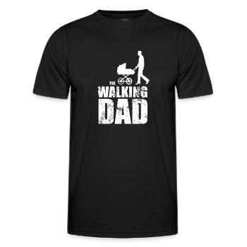 The walking dad - Men's Functional T-Shirt - black - Front - AI Model Male 178 dark (178cm)