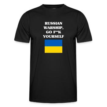 Ukraine - Men's Functional T-Shirt - black - Front - AI Model Male 178 dark (178cm)