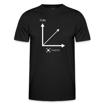 Plus de vols de drones - plus de plaisir - T-shirt sport Homme - noir - Devant - AI Model Male 178 dark (178cm)