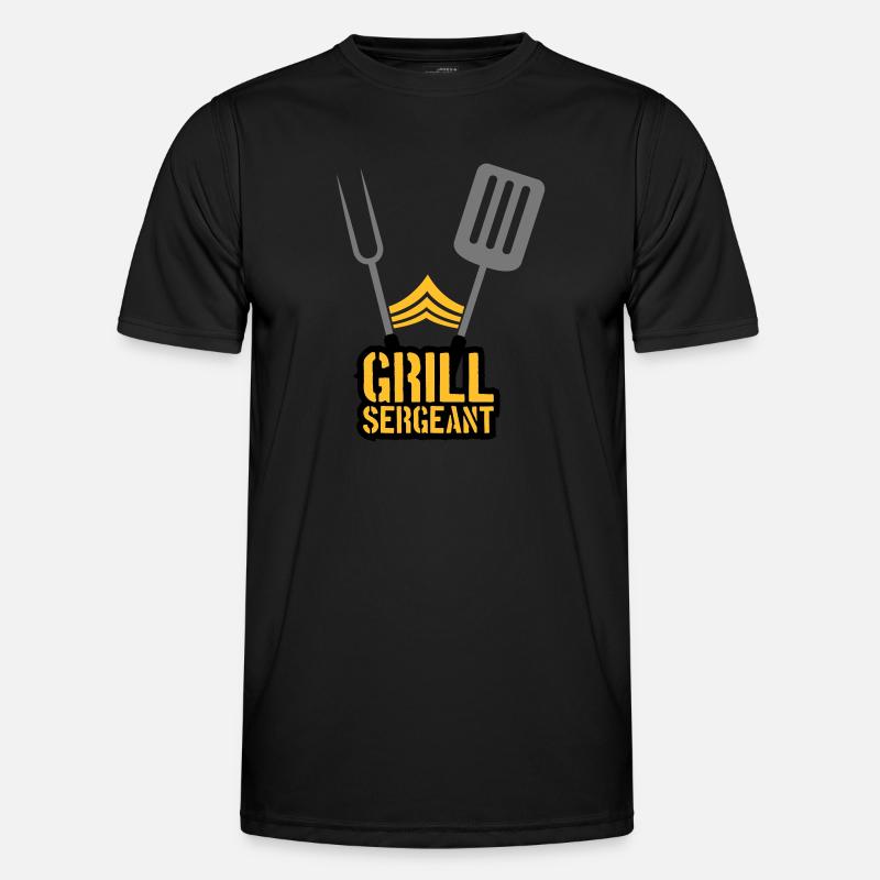Grillparty Grill Sergeant Barbecue Männer Funktions-T-Shirt