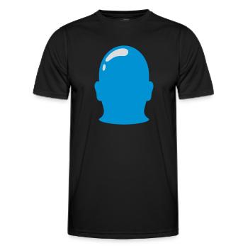 Symbol Bald Head Outline Silhouette - Men's Functional T-Shirt - black - Front - AI Model Male 178 dark (178cm)