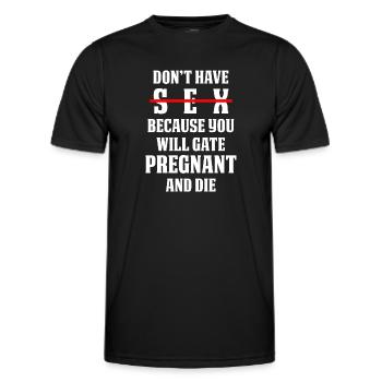 Sex Education Quote - Men's Functional T-Shirt - black - Front - AI Model Male 178 dark (178cm)