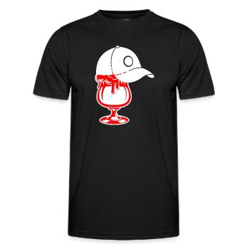 Bier Wein Whiskey Schnaps Alkohol - Männer Funktions-T-Shirt - Schwarz - Vorne - AI Model Male 178 dark (178cm)