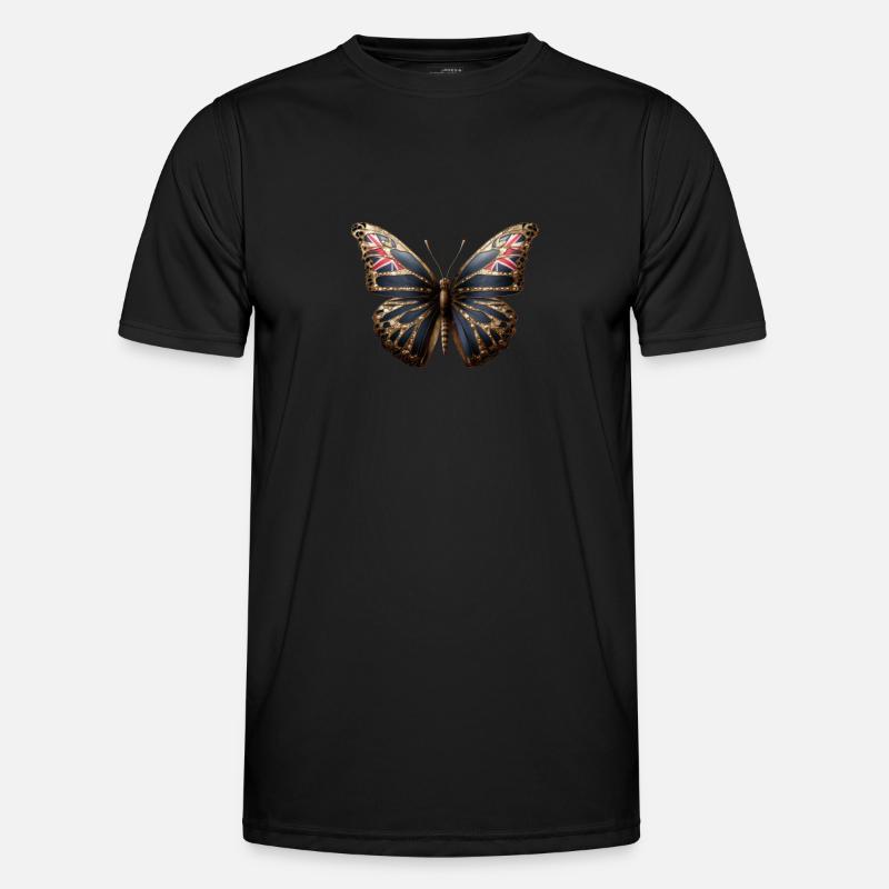 Papillon avec drapeau anglais T-shirt sport Homme