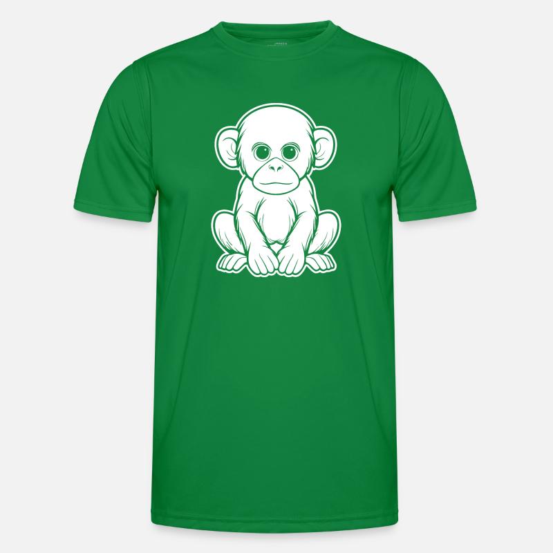 Affe Affen Affengesicht Dschungel Männer Funktions-T-Shirt