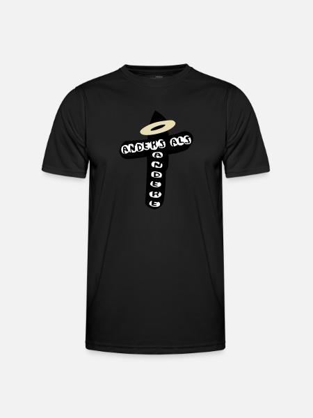 anders als andere - Männer Funktions-T-Shirt - Schwarz