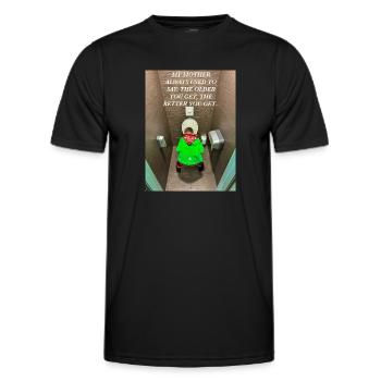 Hat meine Mutter immer gesagt - Männer Funktions-T-Shirt - Schwarz - Vorne - AI Model Male 178 dark (178cm)