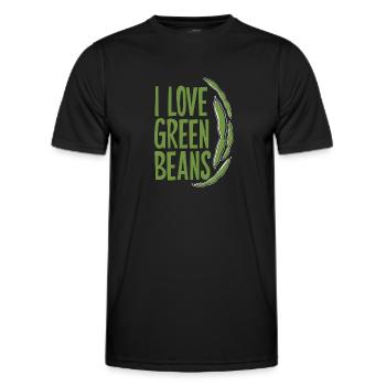 Grüne Bohnen - Männer Funktions-T-Shirt - Schwarz - Vorne - AI Model Male 178 dark (178cm)