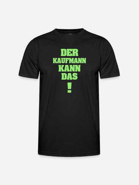 Lustig Kaufmann - Männer Funktions-T-Shirt - Schwarz