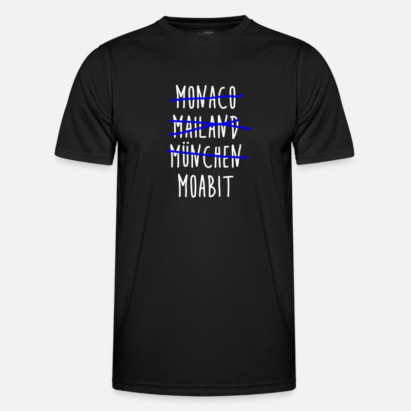 Moabit - Berlin - Germany - District - Men's Functional T-Shirt - black