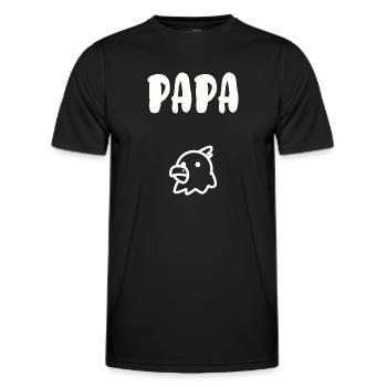 Papa poule - T-shirt sport Homme - noir - Devant - AI Model Male 178 dark (178cm)