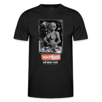 | de musique Femme extraterrestre derrière la table de mixage. - T-shirt sport Homme - noir - Devant - AI Model Male 178 dark (178cm)