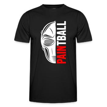 Paintball Gotcha Game Painter - T-shirt sport Homme - noir - Devant - AI Model Male 178 dark (178cm)