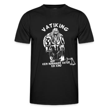 No Normal Dad a King Daddy Funny Dad - Men's Functional T-Shirt - black - Front - AI Model Male 178 dark (178cm)