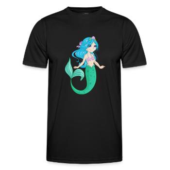 Sirène sirène Comic - T-shirt sport Homme - noir - Devant - AI Model Male 178 dark (178cm)