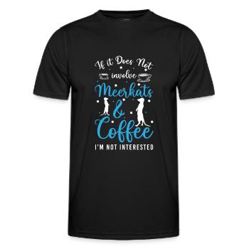 Erdmännchen Tiere Fels - Männer Funktions-T-Shirt - Schwarz - Vorne - AI Model Male 178 dark (178cm)