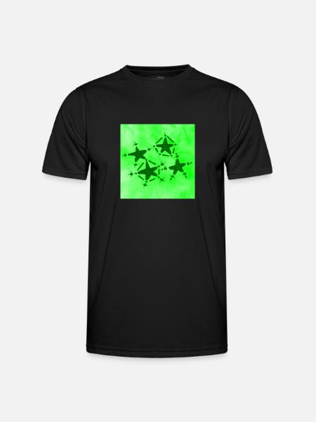 4 STARS SMILING GREEN - Men's Functional T-Shirt - black