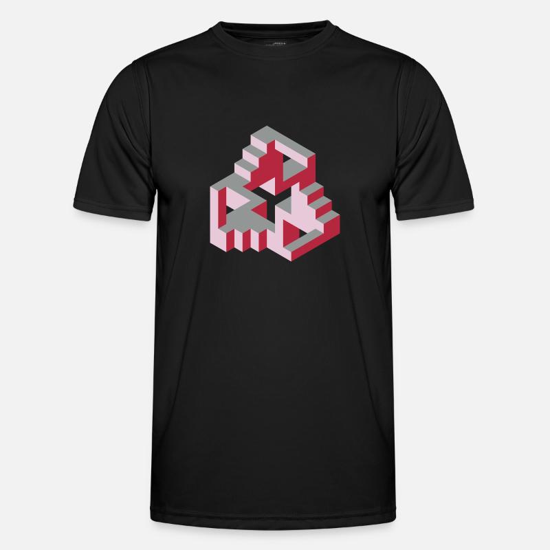 Impossible Figures 77B - Men's Functional T-Shirt - black