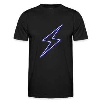 Neon Lightning Bolt - Men's Functional T-Shirt - black - Front - AI Model Male 178 dark (178cm)