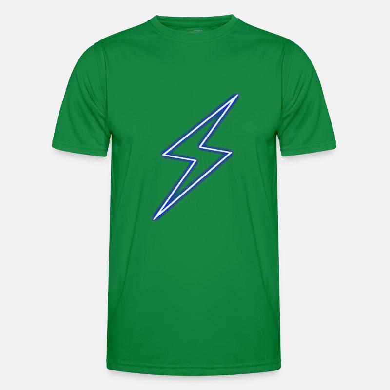 Neon-Blitzbolt Männer Funktions-T-Shirt