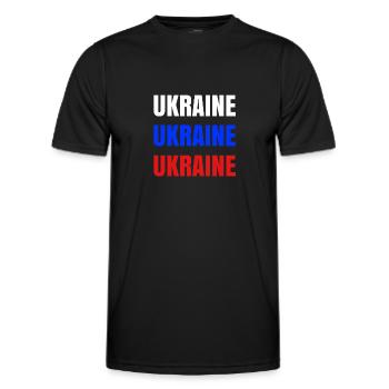 Ukraine Russian Flag - Männer Funktions-T-Shirt - Schwarz - Vorne - AI Model Male 178 dark (178cm)
