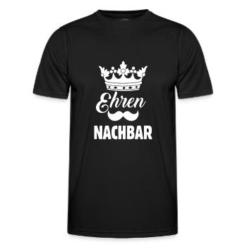 Ehren Nachbar - Männer Funktions-T-Shirt - Schwarz - Vorne - AI Model Male 178 dark (178cm)