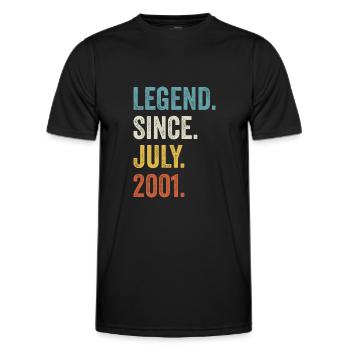 21 Years Old Legend Since July 2001 21st Birthday - Men's Functional T-Shirt - black - Front - AI Model Male 178 dark (178cm)