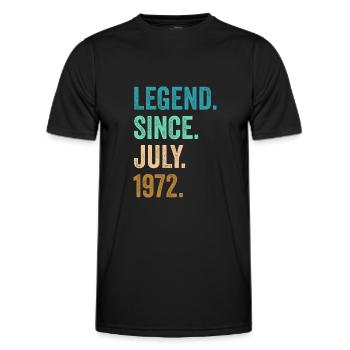 Légende Depuis juillet 1972 50e anniversaire - T-shirt sport Homme - noir - Devant - AI Model Male 178 dark (178cm)