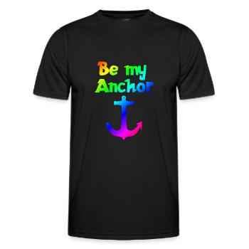 Soyez mon point d’ancrage | | relationnelle Cher | Association - T-shirt sport Homme - noir - Devant - AI Model Male 178 dark (178cm)