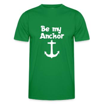 Soyez mon point d’ancrage | | relationnelle Cher | Association - T-shirt sport Homme - vert - Devant - AI Model Male 178 dark (178cm)