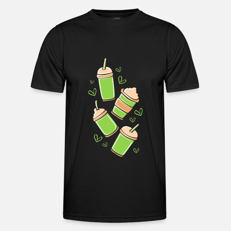 Matcha Tee - Männer Funktions-T-Shirt - Schwarz