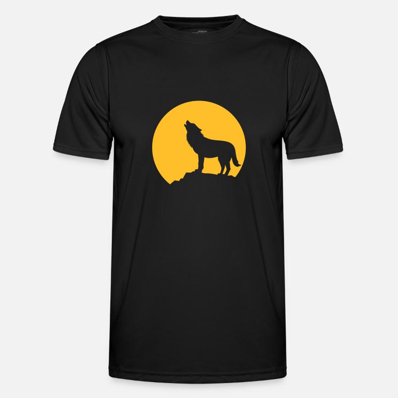 Wolf - Men's Functional T-Shirt - black