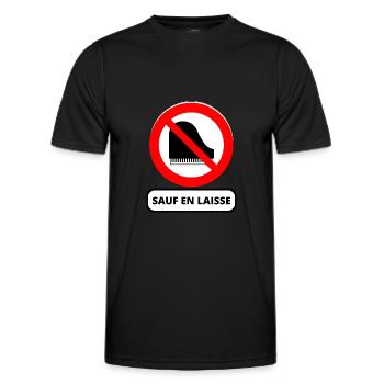 piano interdit - T-shirt sport Homme - noir - Devant - AI Model Male 178 dark (178cm)