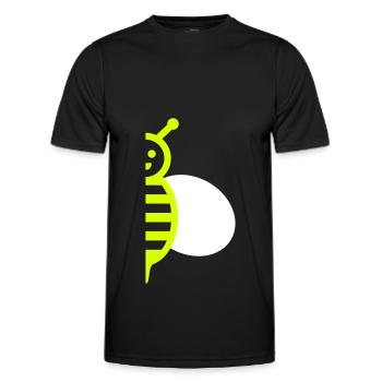 Hälfte einer Biene mit einem Flügel - Männer Funktions-T-Shirt - Schwarz - Vorne - AI Model Male 178 dark (178cm)