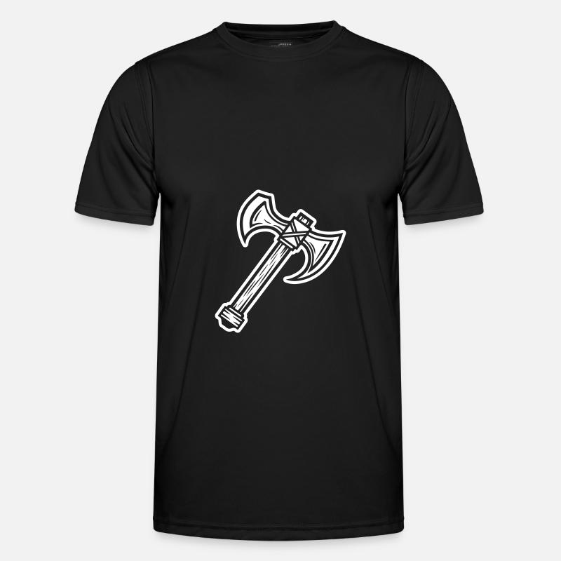 Axt Element - Männer Funktions-T-Shirt - Schwarz