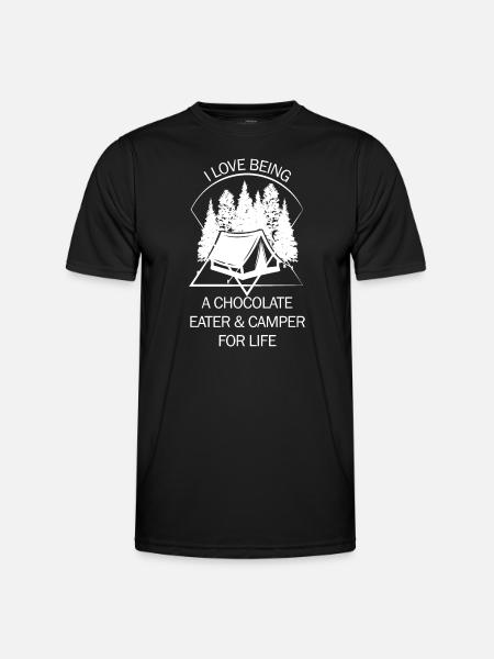 Tent Camping Camper Scout Bivouac - Men's Functional T-Shirt - black