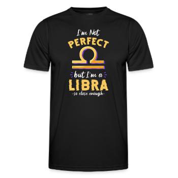 Waage Tierkreiszeichen Aberglaube Geburt - Männer Funktions-T-Shirt - Schwarz - Vorne - AI Model Male 178 dark (178cm)