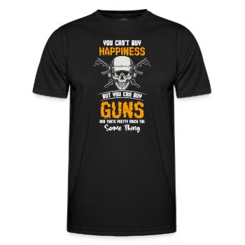 Waffen Schuss Jagd Sportschießen - Männer Funktions-T-Shirt - Schwarz - Vorne - AI Model Male 178 dark (178cm)