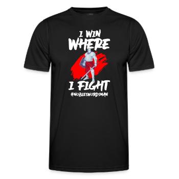 Schwertkämpfer Kämpfer Dolch Japan - Männer Funktions-T-Shirt - Schwarz - Vorne - AI Model Male 178 dark (178cm)