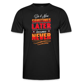 Time Lifetime Timeless Enterprise - Men's Functional T-Shirt - black - Front - AI Model Male 178 dark (178cm)