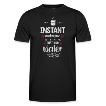 Restaurant Alcool Tabagisme - T-shirt sport Homme - noir - Devant - AI Model Male 178 dark (178cm)