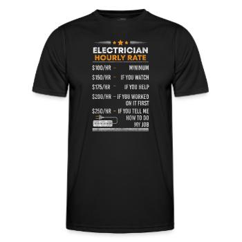 Électricité Artisanat Tension Foudre - T-shirt sport Homme - noir - Devant - AI Model Male 178 dark (178cm)