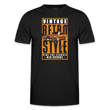 Automobil Vintage Car Mechaniker Motor - Männer Funktions-T-Shirt - Schwarz - Vorne - AI Model Male 178 dark (178cm)