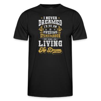 Stein Kunstwerk Ausbildung Zunft - Männer Funktions-T-Shirt - Schwarz - Vorne - AI Model Male 178 dark (178cm)