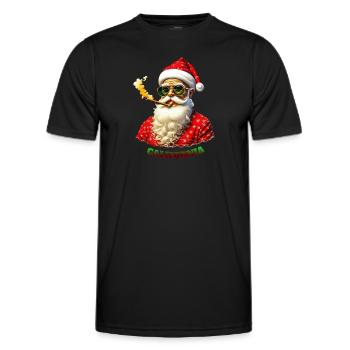Santa Claus California - Männer Funktions-T-Shirt - Schwarz - Vorne - AI Model Male 178 dark (178cm)